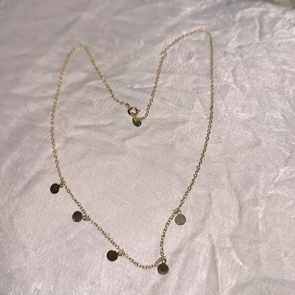 Gold Tone Disc 18” Necklace - Picture 4 of 4